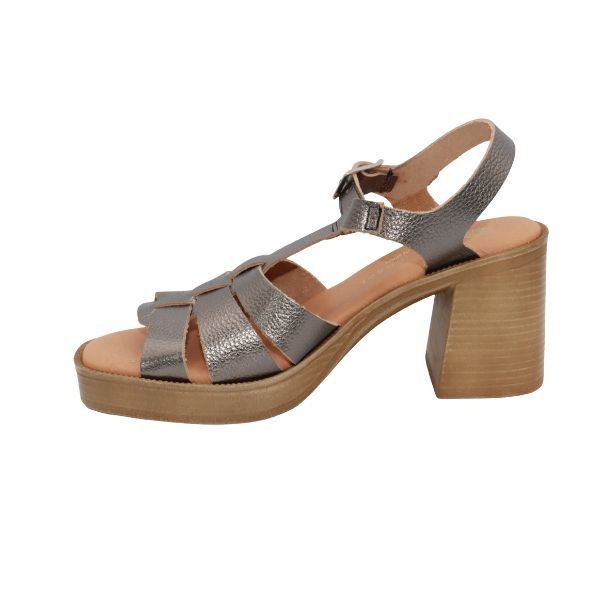 Eric Michael Misha Leather Block Heel Sandal