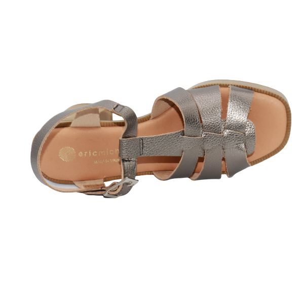 Eric Michael Misha Leather Block Heel Sandal