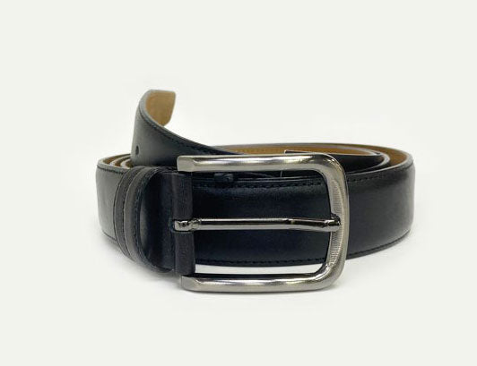 C&E Fashions Maurice Leather Belt - Black
