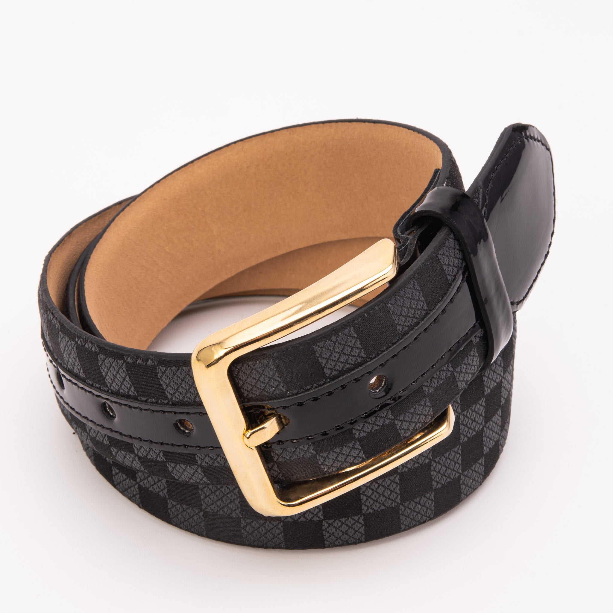 The Monte Carlo Black Leather Belt