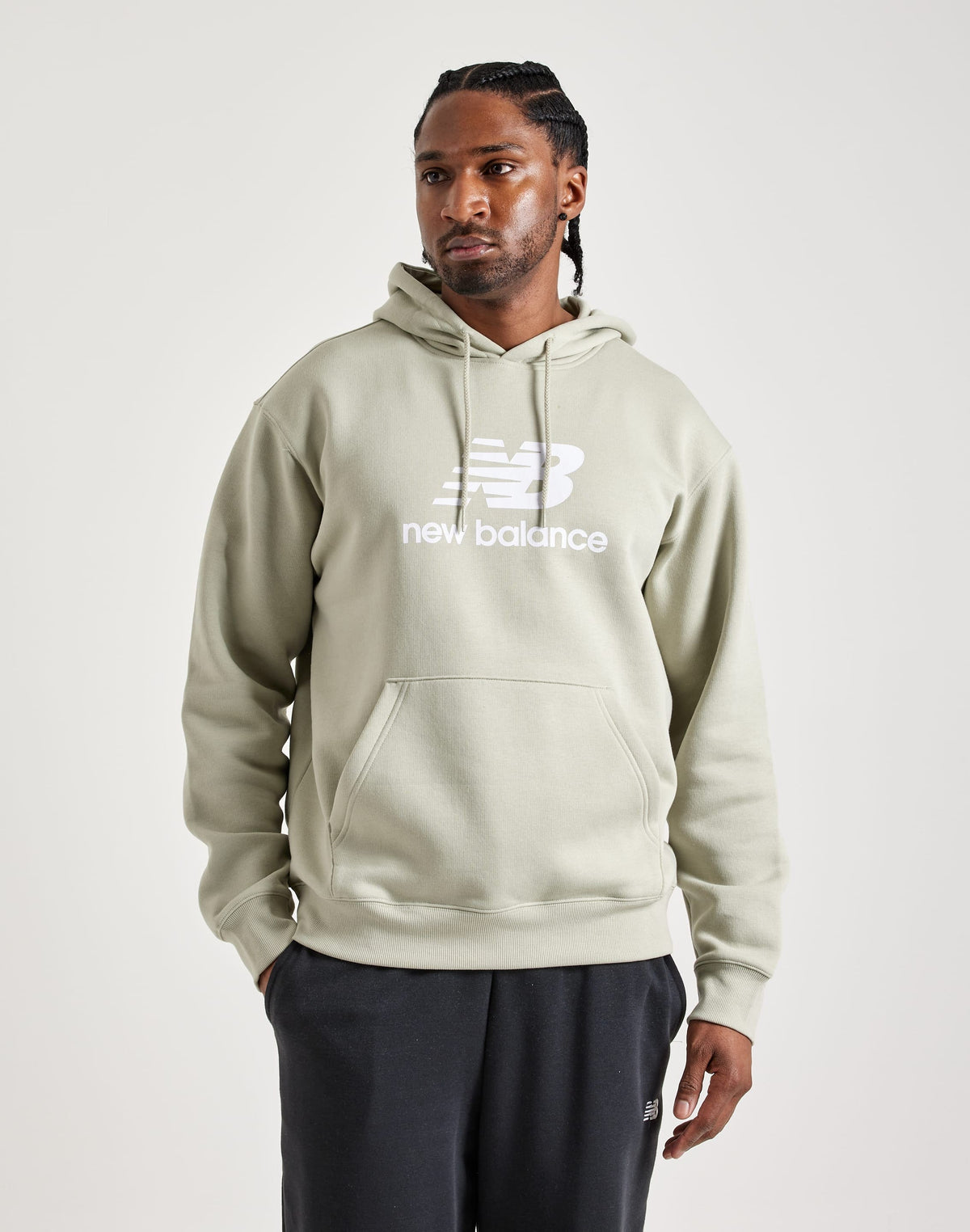 New Balance Sport Essentials Mens Hoodie — Green