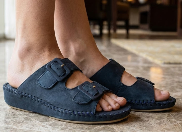 Jen Nubuck Leather Slide