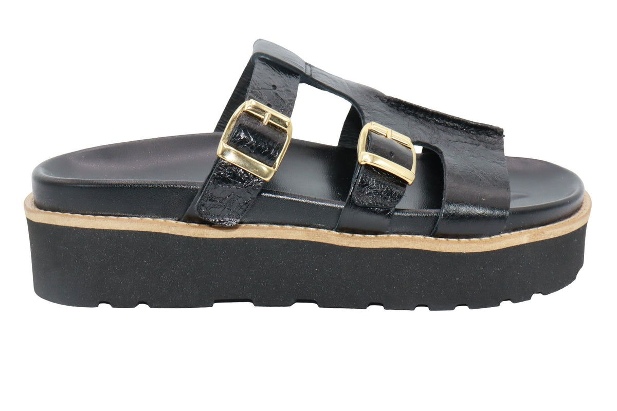 La Plume Shoes Eric Michael Nedra Gladiator Leather Sandal – product view 1