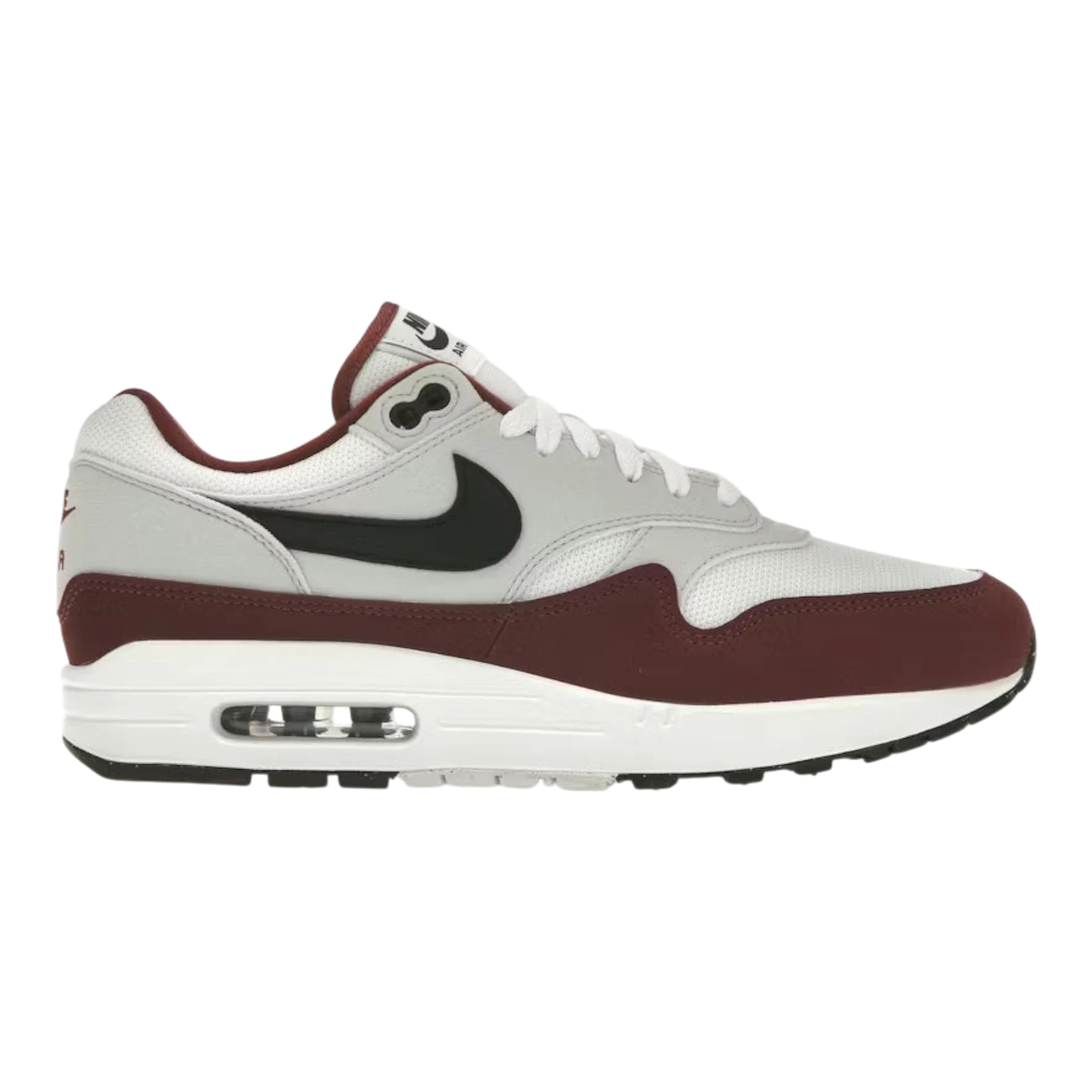 Nike Air Max 1 Men's Sneakers — White/Dark Team Red Low-Top