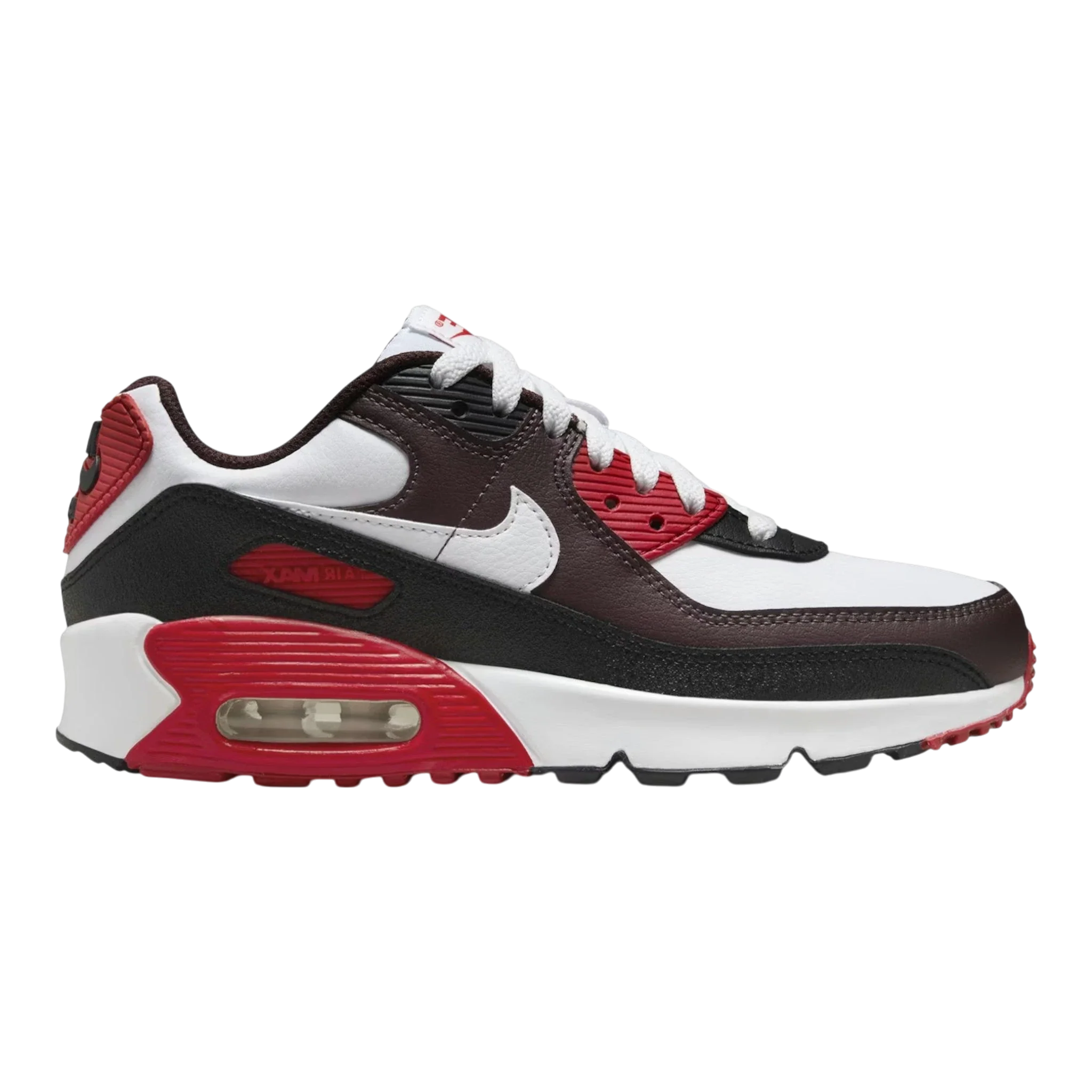 Nike Air Max 90 Big Kids' (GS) Sneakers — Burgundy Crush/University Red Low-Top