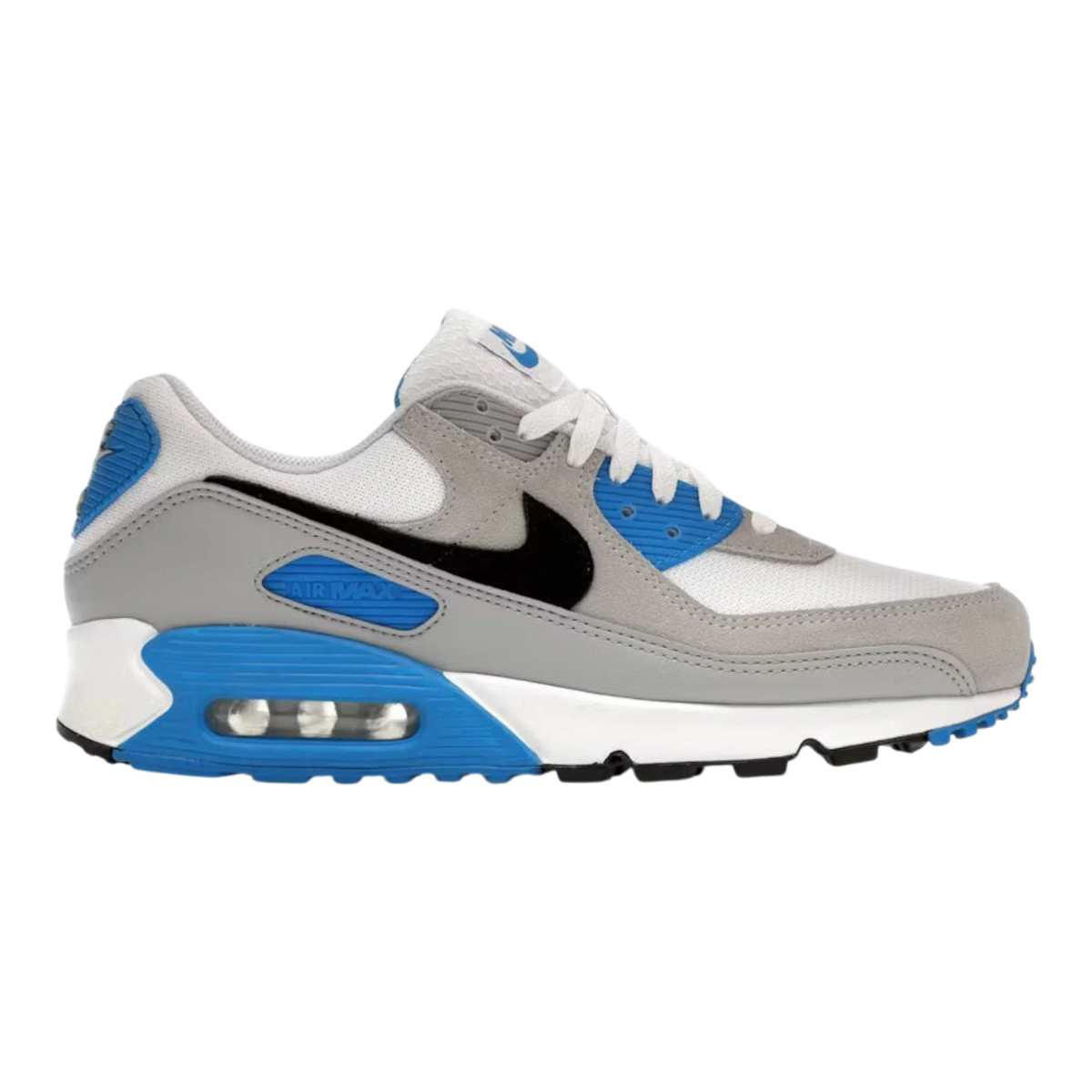 Nike Air Max 90 Men's Sneakers — White/Photo Blue Low-Top – product view 1