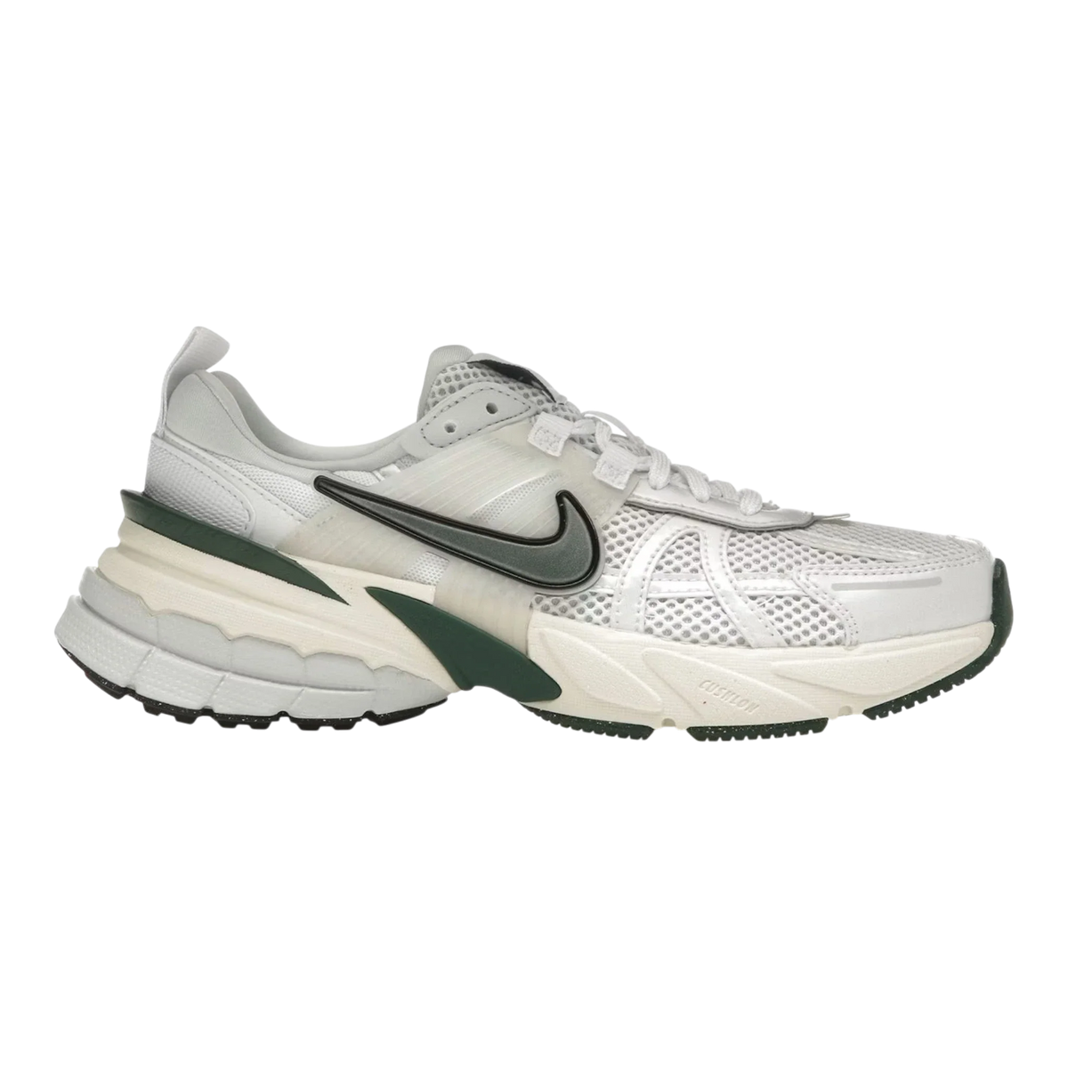 Nike V2K Run Women's Sneakers — White/Fir Green Mesh Low-Top – product view 1