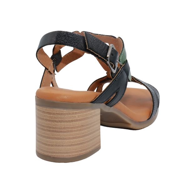 Eric Michael Nolita Leather Block Heel Sandal