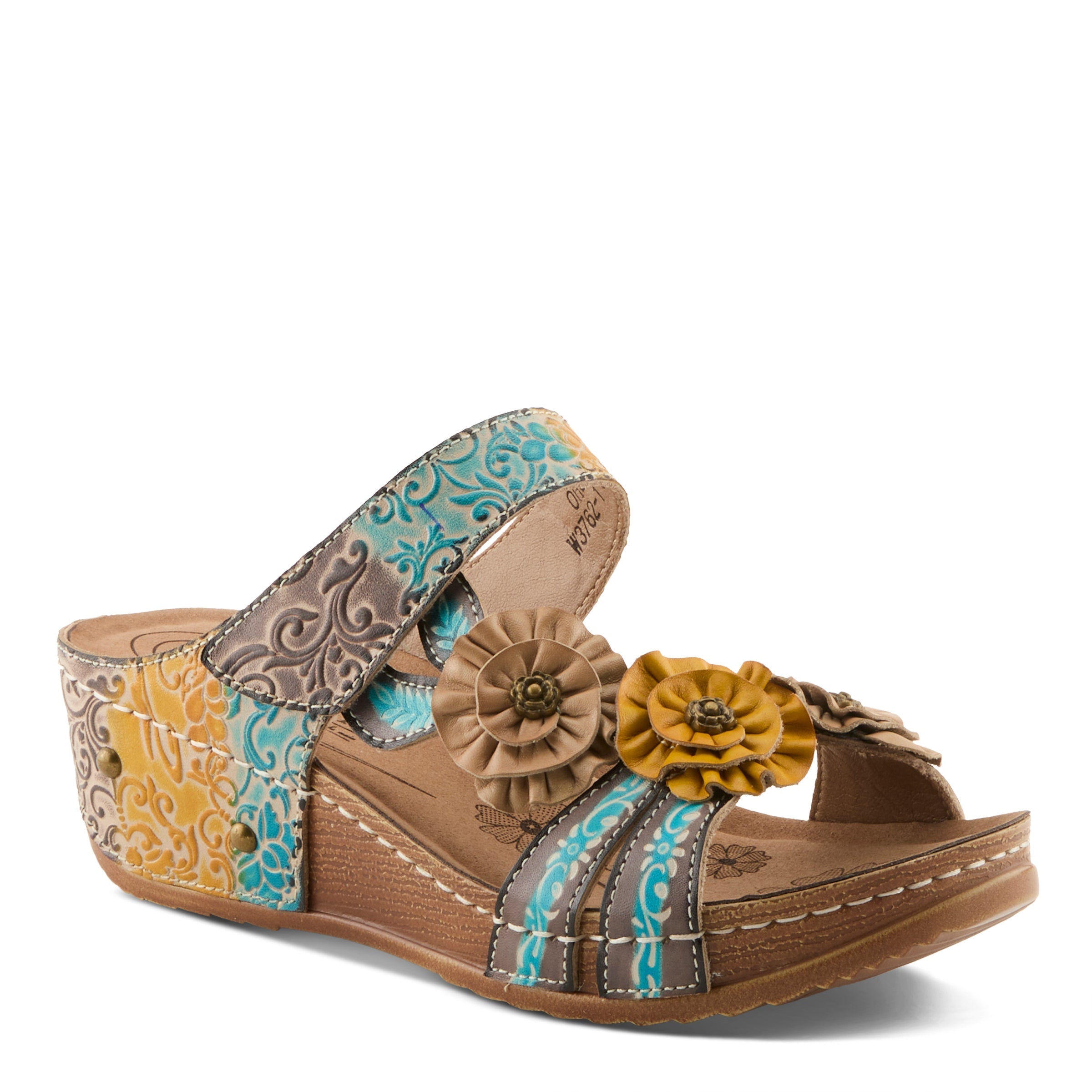 L'Artiste L'ARTISTE OHSOSWEET SANDALS sandal in mango multi with handcrafted leather design