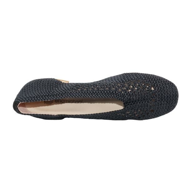 Eric Michael Olivia Woven Raffia Flat