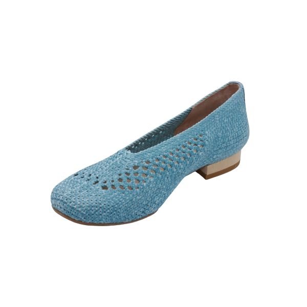Eric Michael Olivia Woven Raffia Flat