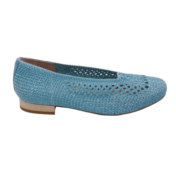 Eric Michael Olivia Woven Raffia Flat