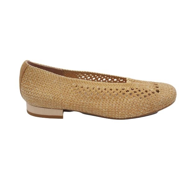 Eric Michael Olivia Woven Raffia Flat