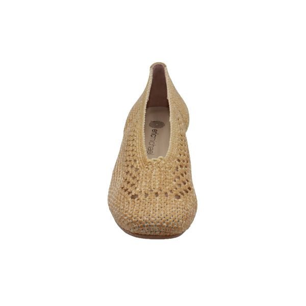 Eric Michael Olivia Woven Raffia Flat