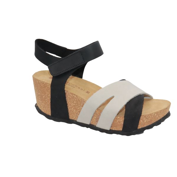 Eric Michael Olympia Women’s Vegetable-Tanned Cork Wedge Sandal