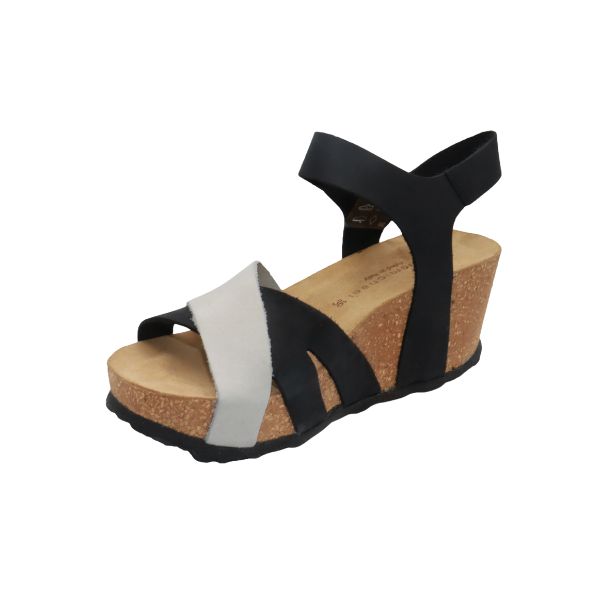 Eric Michael Olympia Women’s Vegetable-Tanned Cork Wedge Sandal