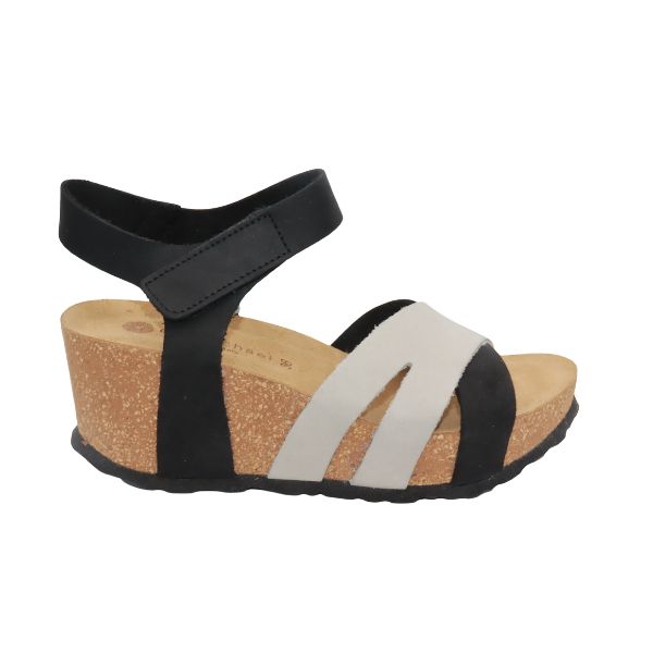 Eric Michael Olympia Women’s Vegetable-Tanned Cork Wedge Sandal