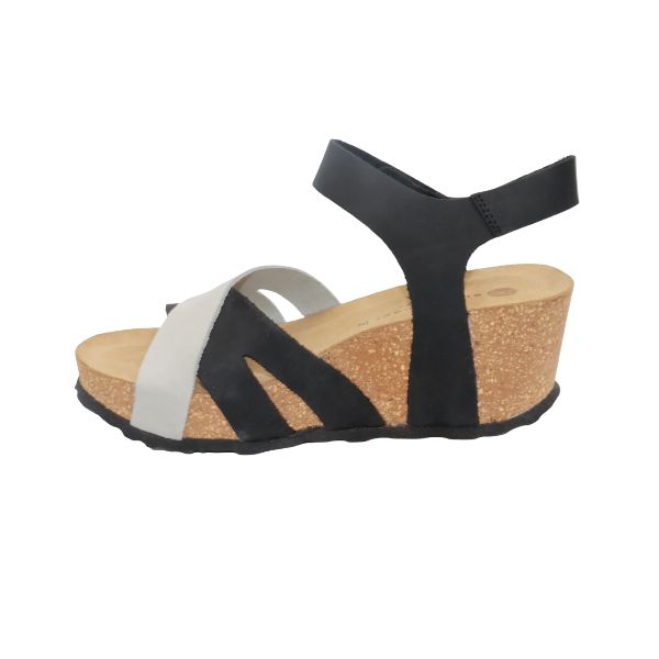 Eric Michael Olympia Women’s Vegetable-Tanned Cork Wedge Sandal