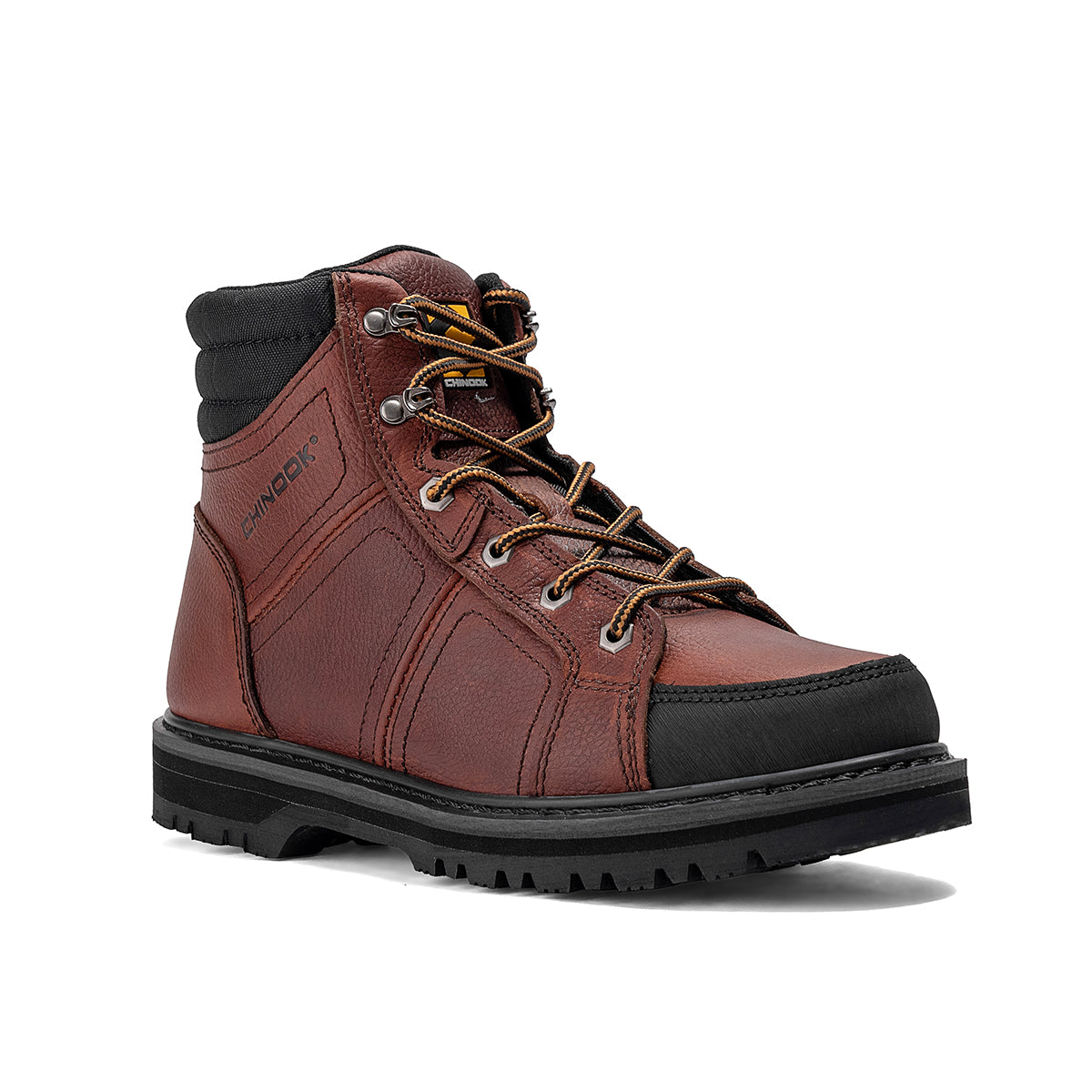 Contractor 6" Soft Toe Leather Work Boot – Brown – product view 3