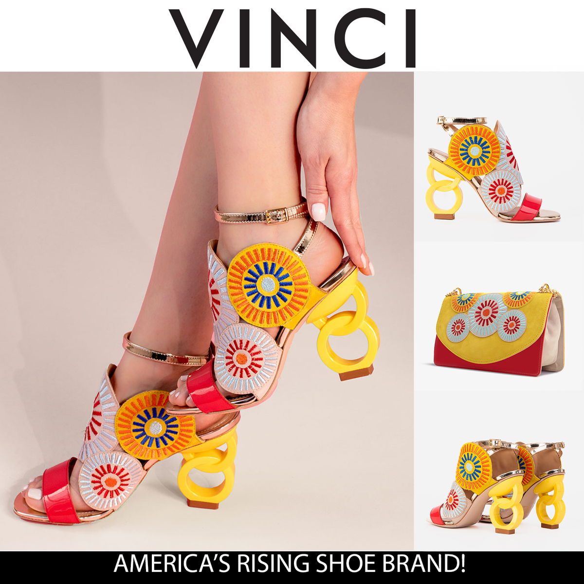 Vinci Leather The Parama Yellow Leather Ankle Strap Women Sandal – product view 5