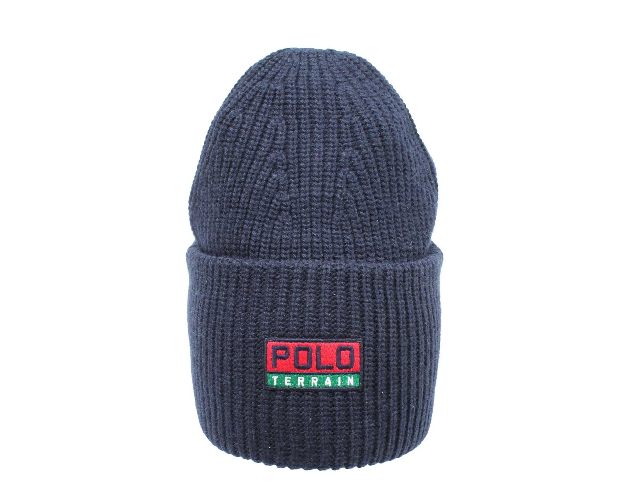 Polo Ralph Lauren Terrain Knit Cuffed Beanie Hat Navy