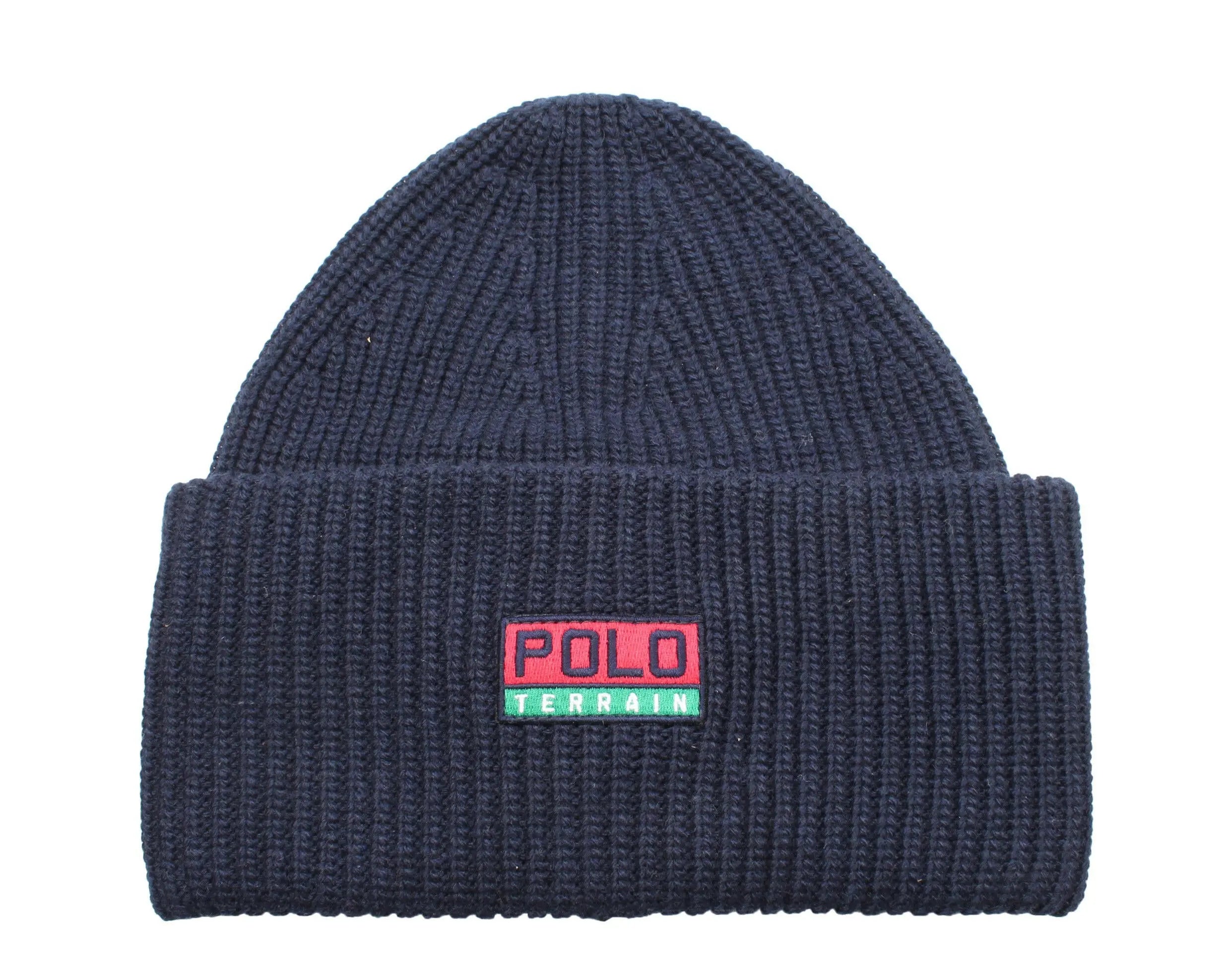 Polo Ralph Lauren Terrain Knit Cuffed Beanie Hat Navy