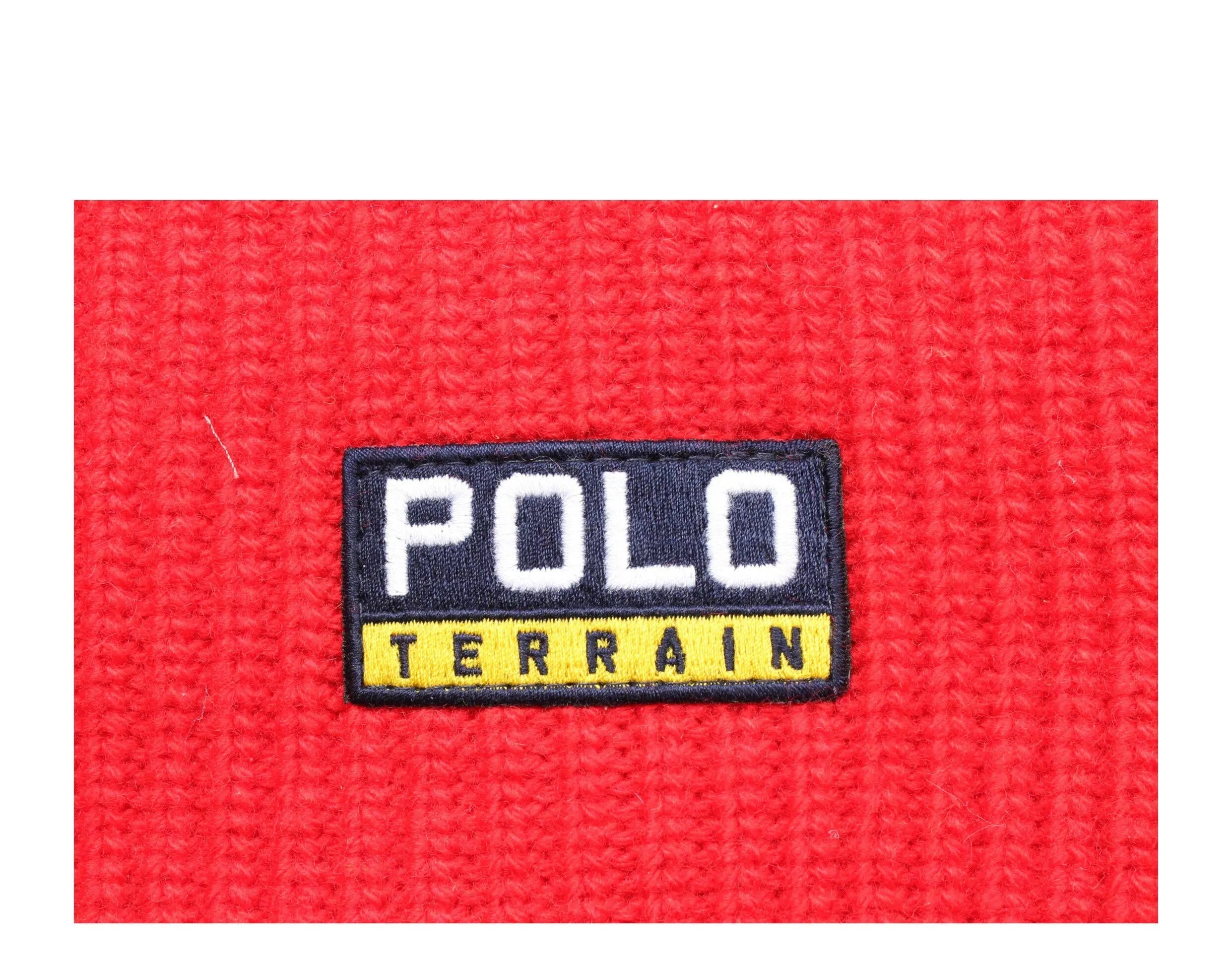 Polo Ralph Lauren Terrain Knit Cuffed Beanie Hat Red