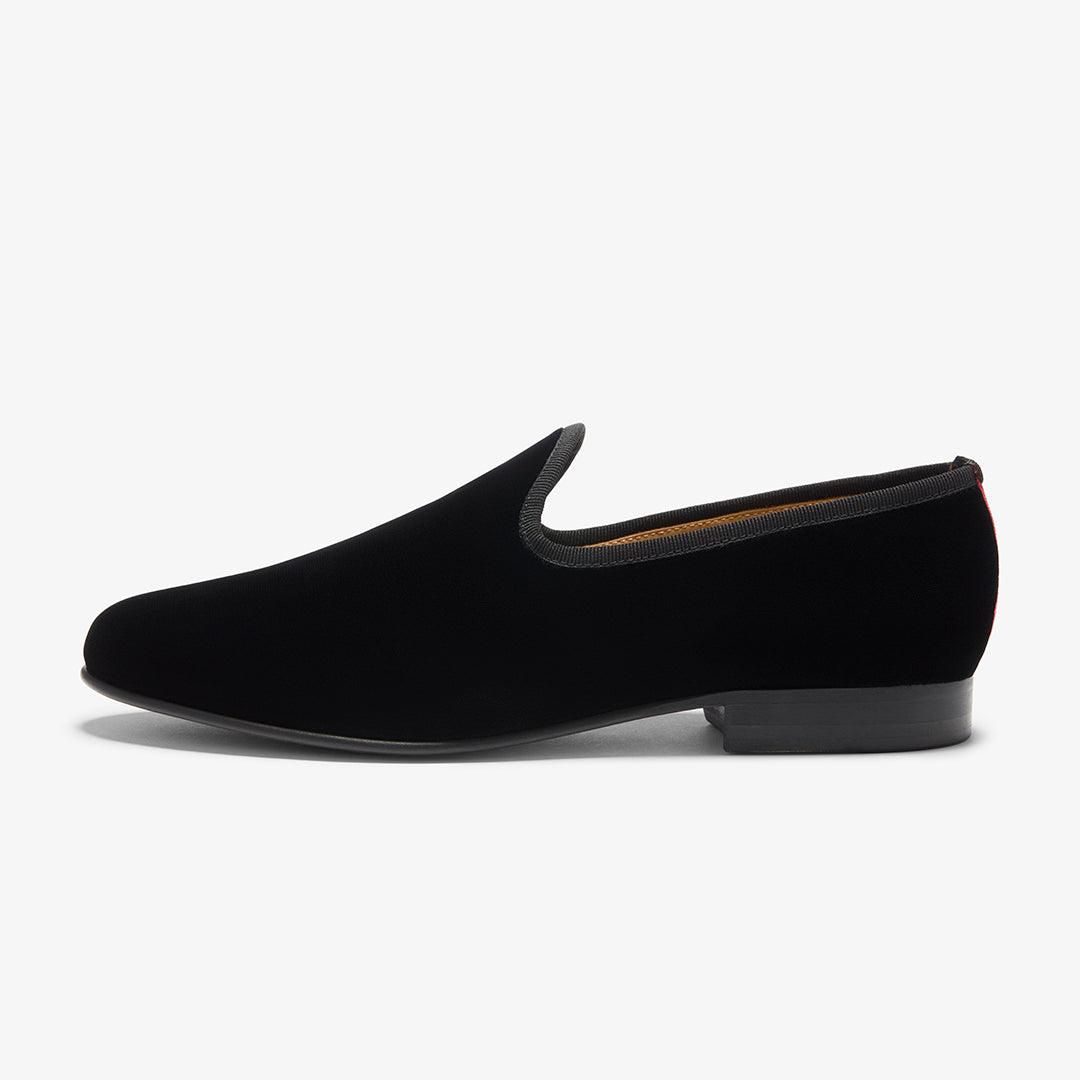 Del Toro Shoes Men's Black Velvet Slipper II