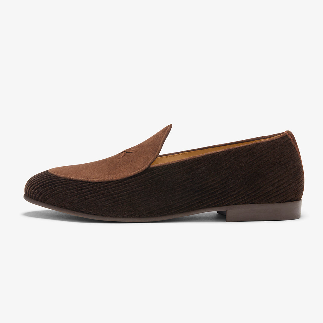 Del Toro Shoes Men's Brown Corduroy Milano Loafer