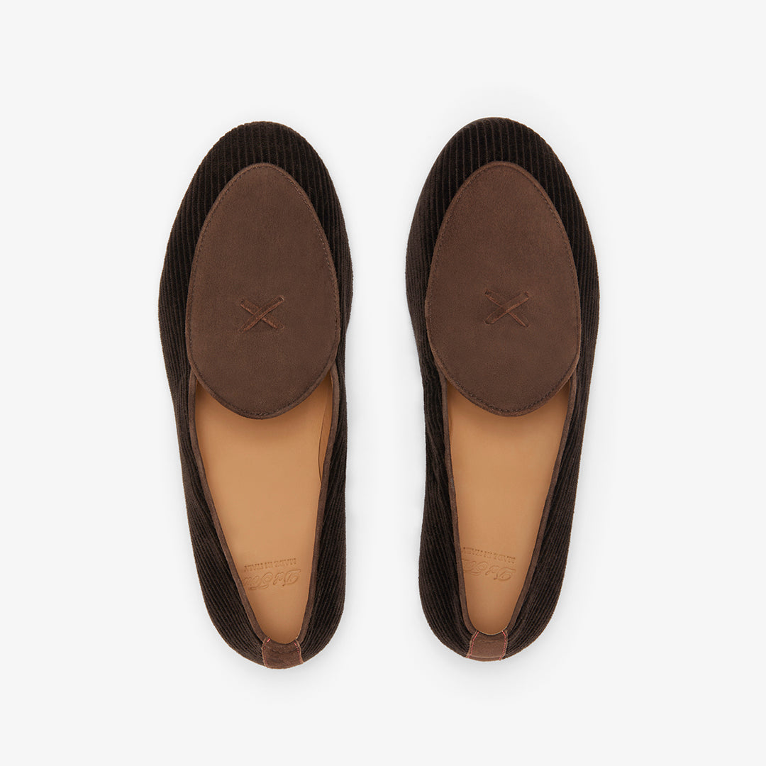 Del Toro Shoes Men's Brown Corduroy Milano Loafer