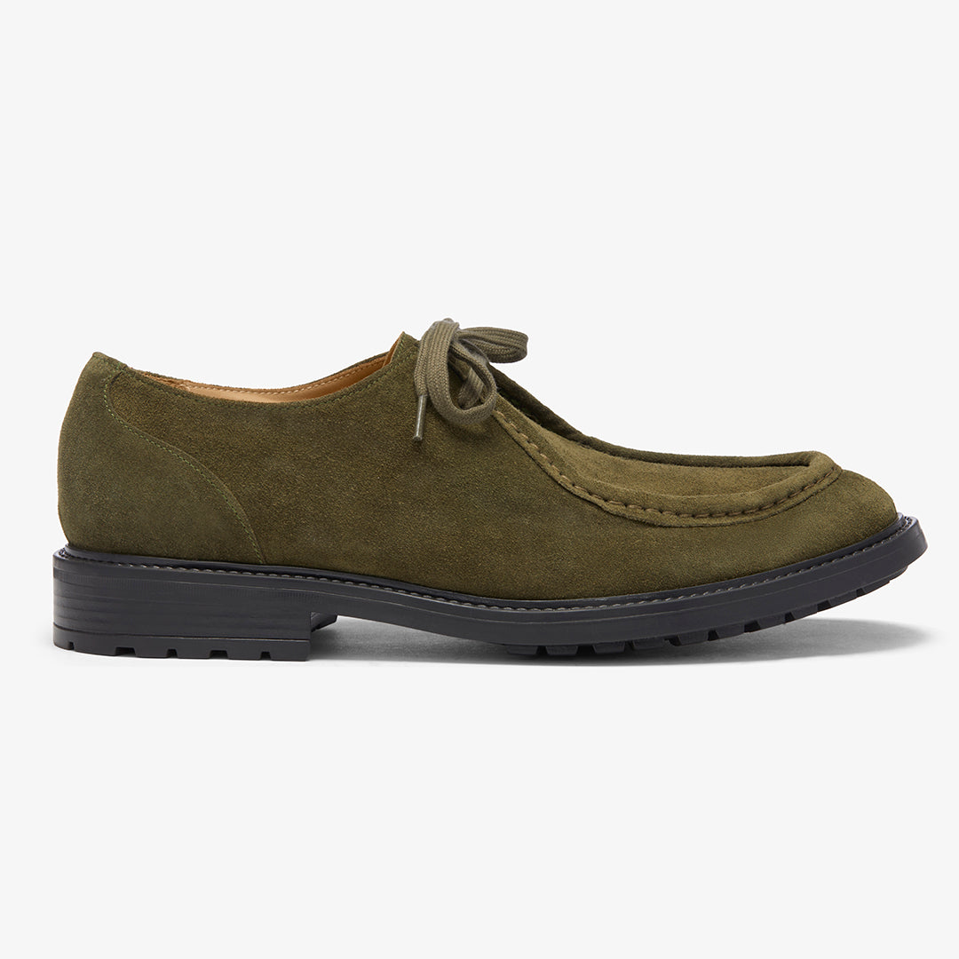 Del Toro Shoes Men's Olive Suede Tuscan Moc Boot