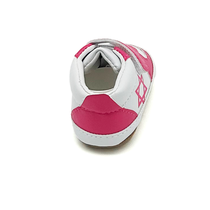 Air Maccabees Infant (Pink) Israel Star of David Leather Sneakers with Magen David – product view 8