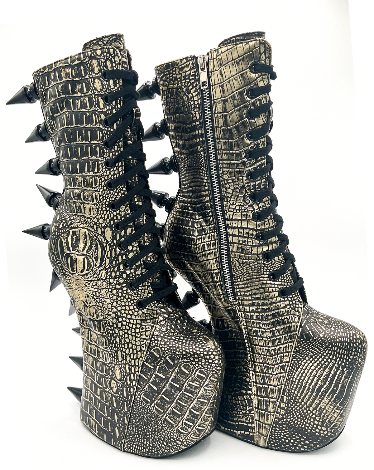 Charla Tedrick Prehistoric Gold Platform Boot – product view 5