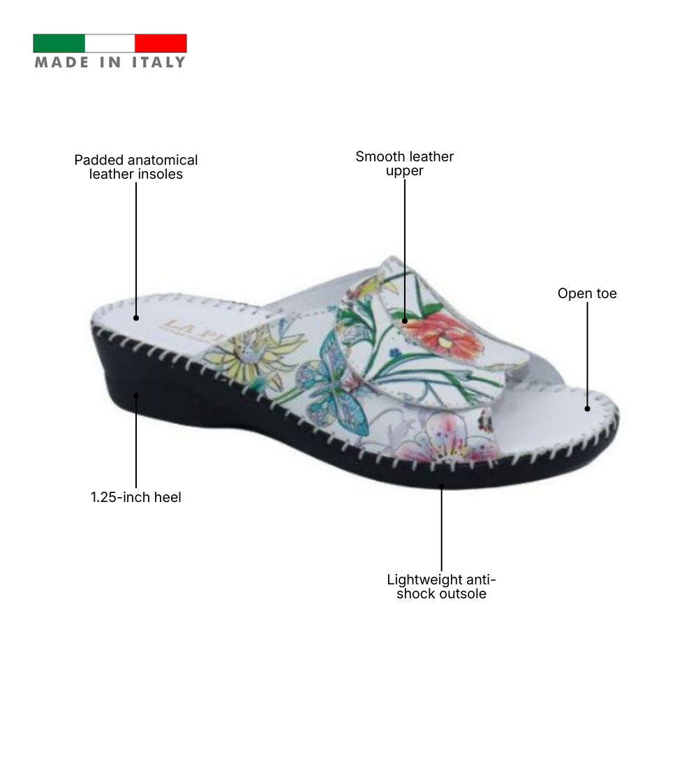 Paola Adjustable Leather Slide