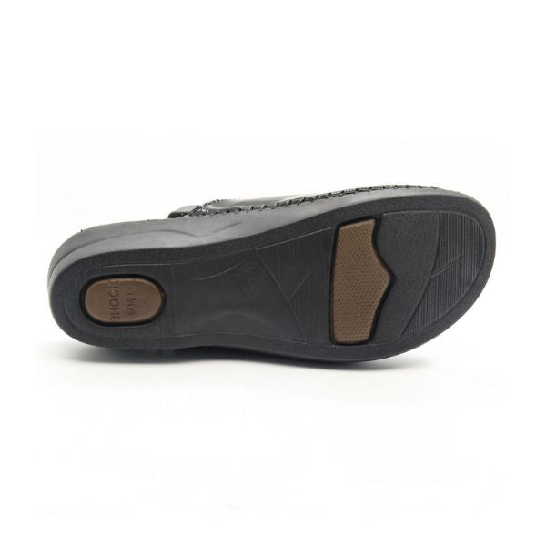 Paola Adjustable Leather Slide