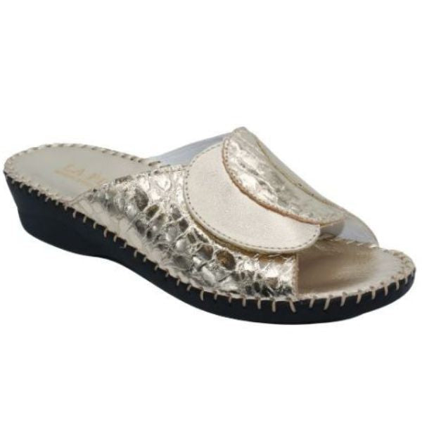 Paola Adjustable Leather Slide