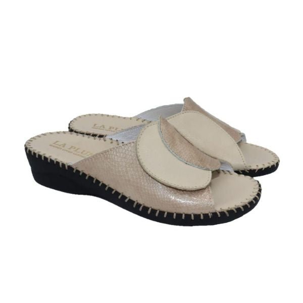 Paola Adjustable Leather Slide
