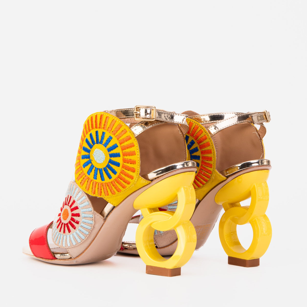 Vinci Leather The Parama Yellow Leather Ankle Strap Women Sandal – product view 6