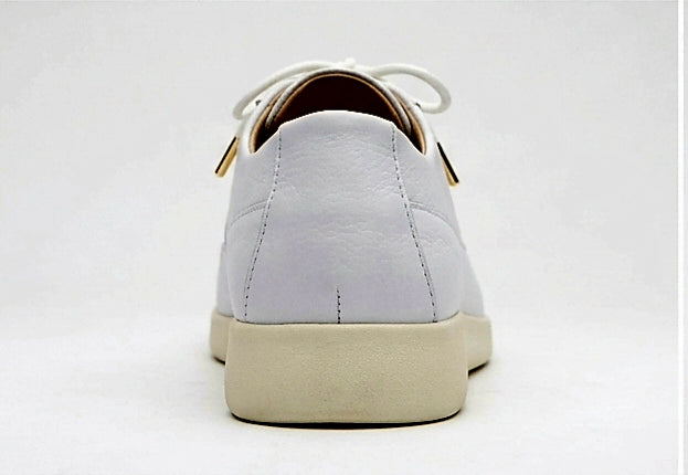 Johnny Famous Bally Style Park West Men's White Nappa Leather Low Top Sneakers