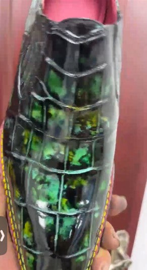 C&E Fashions Maurice Phantom II Custom Made Alligator Shoe - Green – product view 5