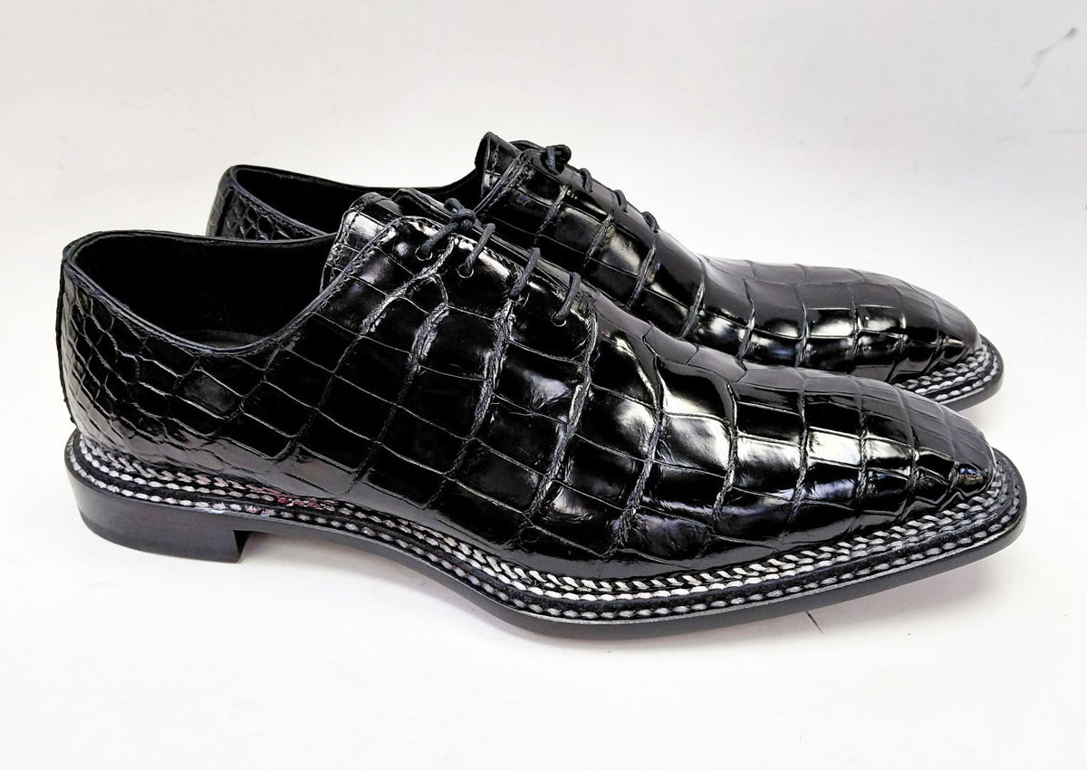 Maurice Philadelphia Custom Made Alligator Oxford - Black