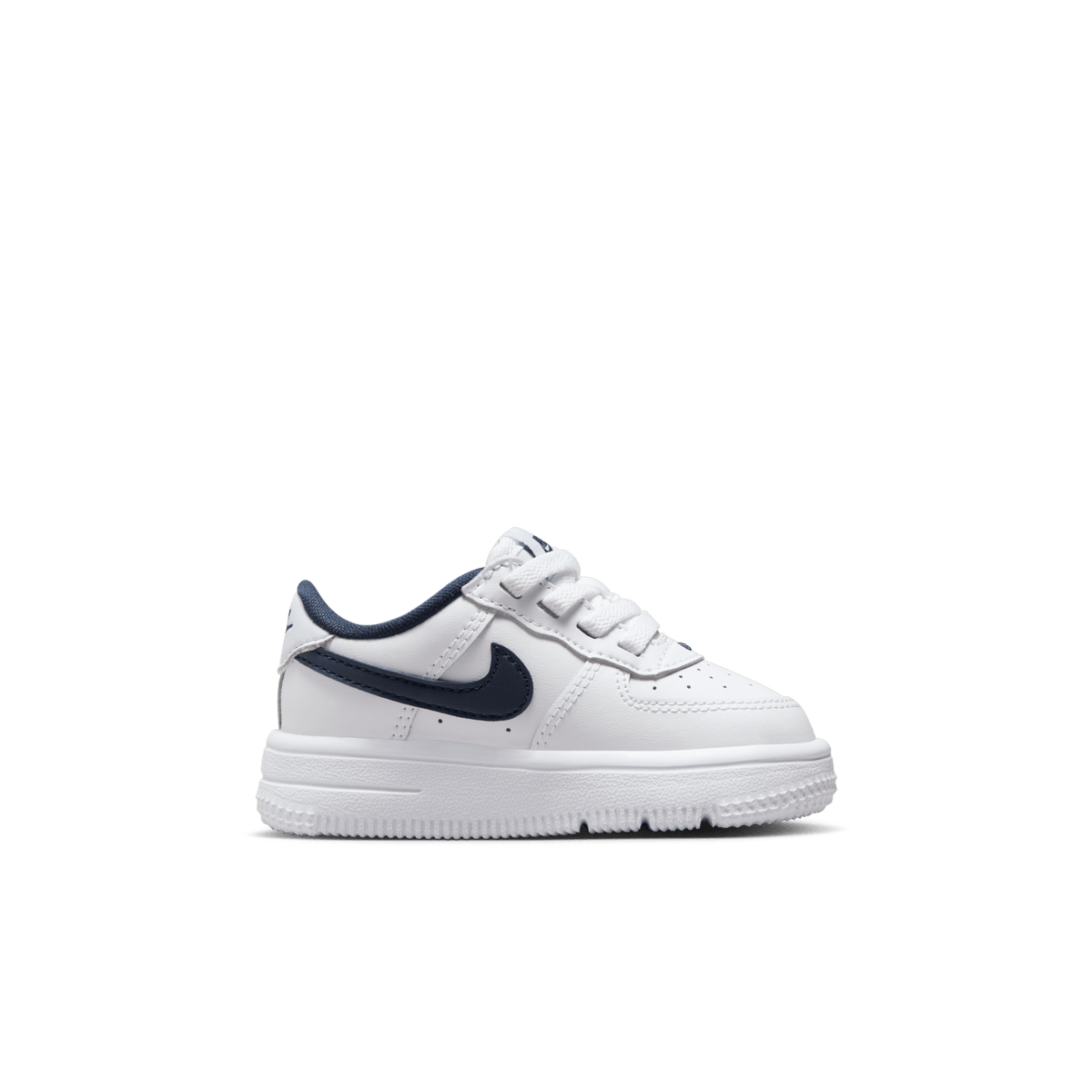 Nike Force 1 Low EasyOn Toddlers' (TD) Sneakers — White/Football Grey/Midnight Navy Leather Low-Top