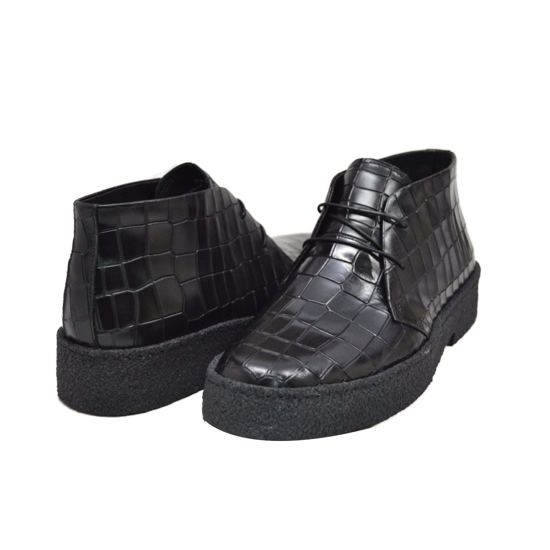 British Walkers Playboy Original Men's High Top Croc Leather Shoes with Gummy Soles view 7
