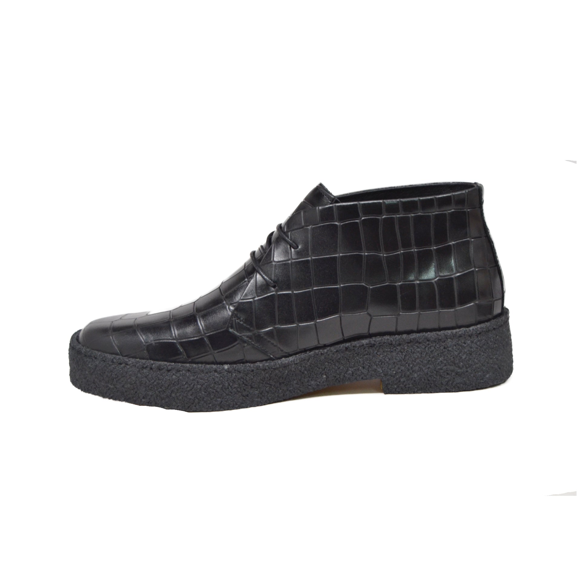 British Walkers Playboy Original Men's High Top Croc Leather Shoes with Gummy Soles view 11