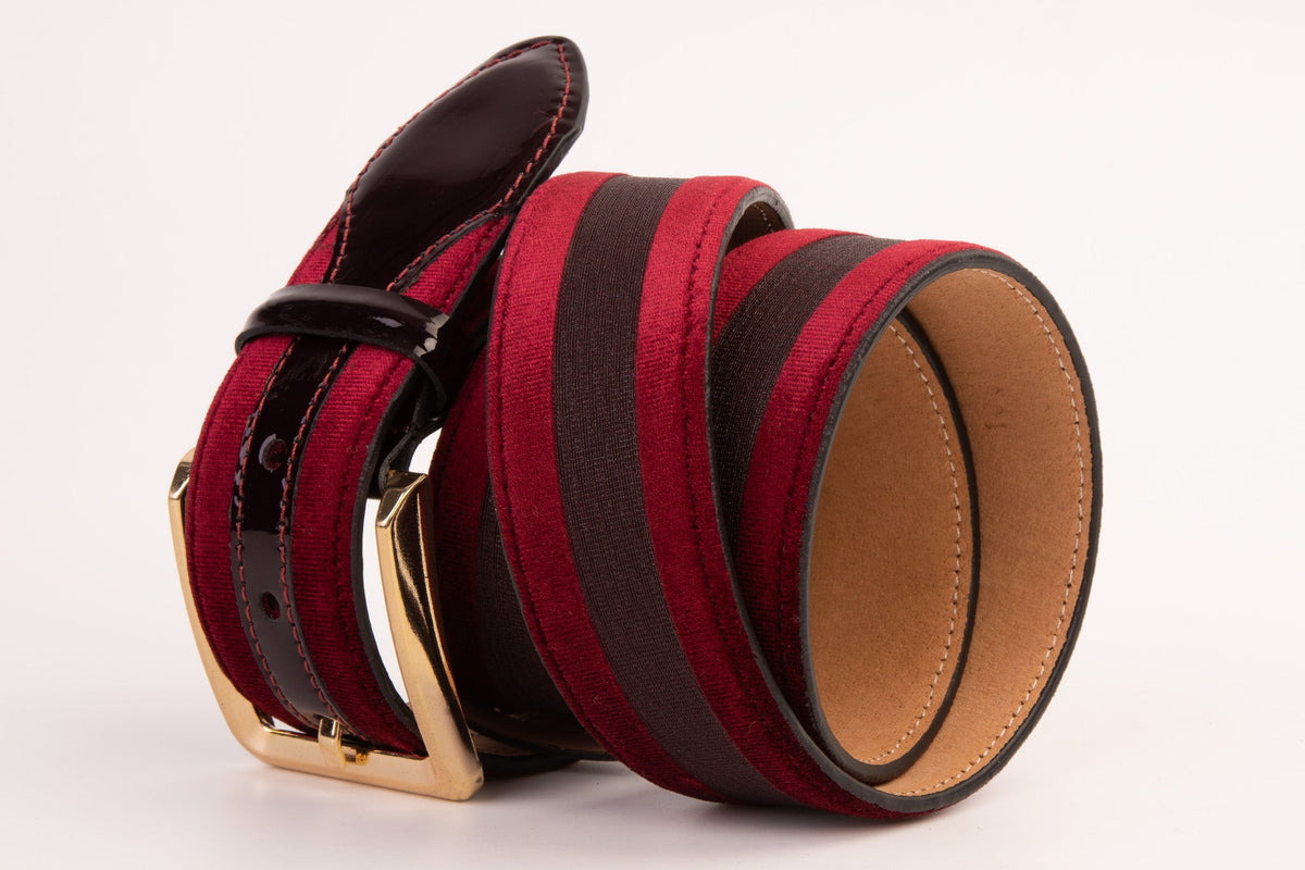 Vinci Leather The Pontalto Burgundy Leather Belt – product view 4