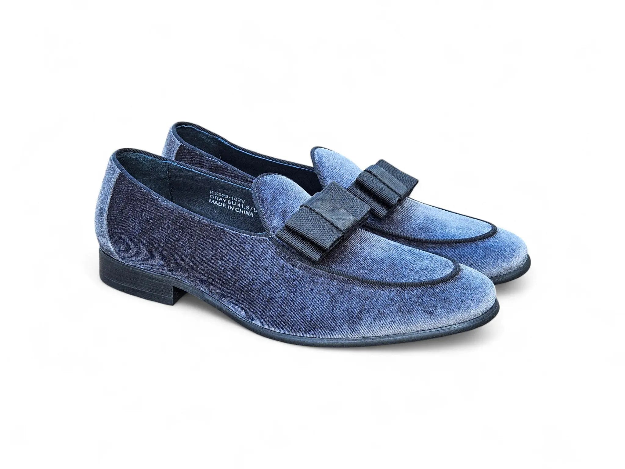 Carrucci Shoes Men's Velvet Prom Loafer Velvet KS525 102V top view
