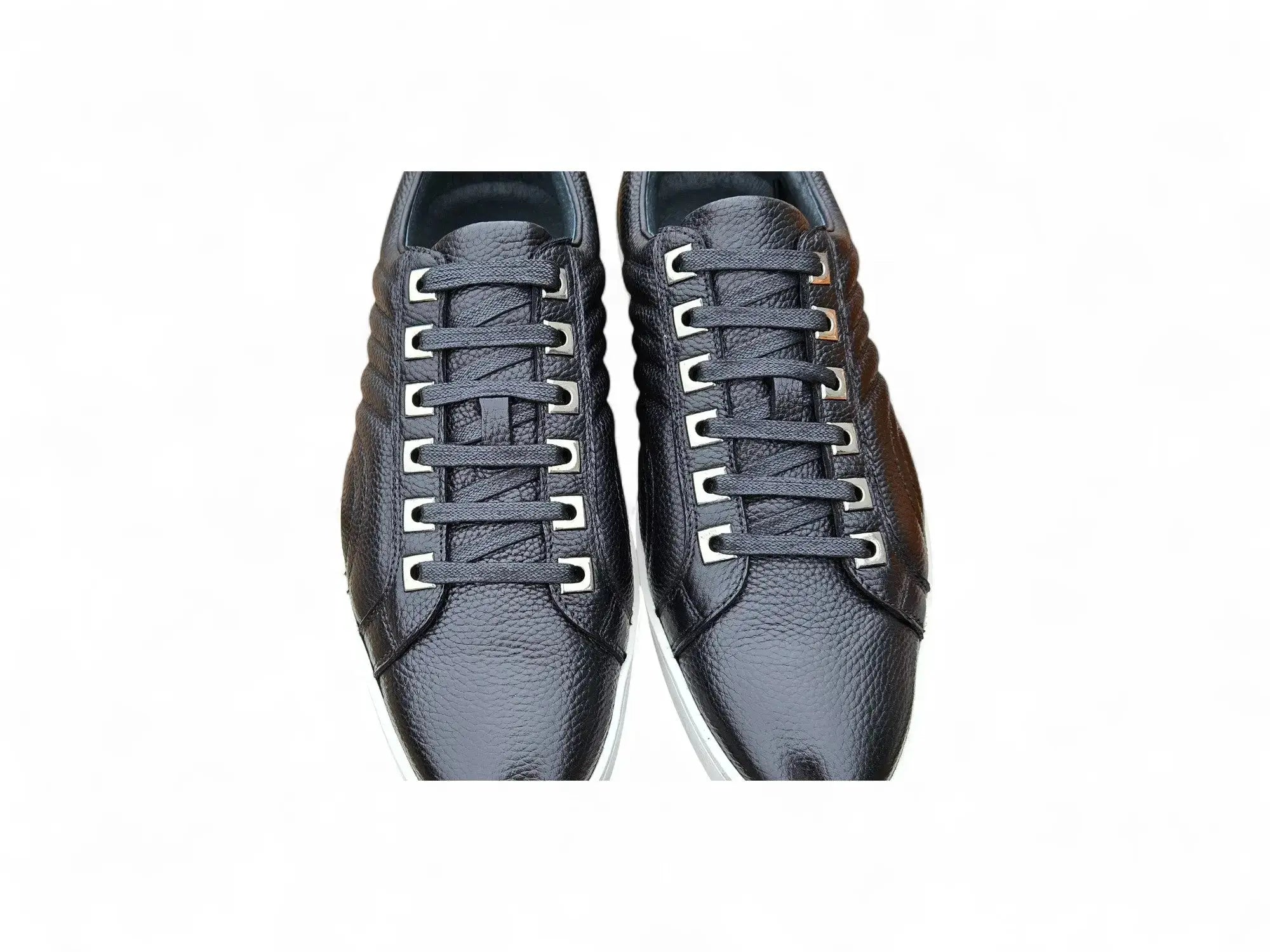 Carrucci Shoes Primo Hand Burnished Men's Full Grain Pebble Leather Sneakers back view