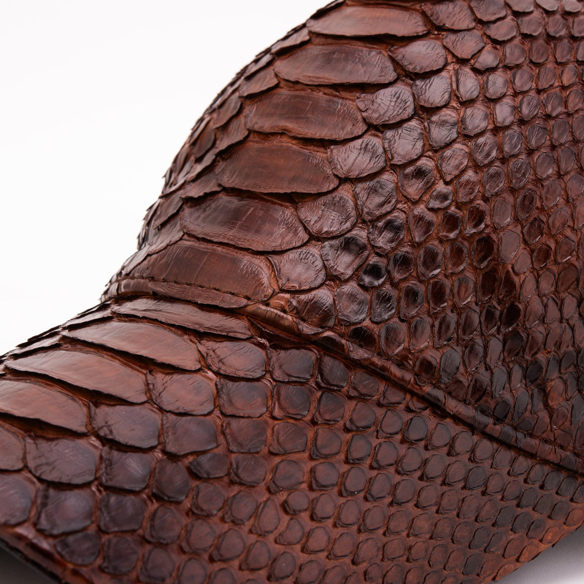Boss Dark Brown Python Leather Cap