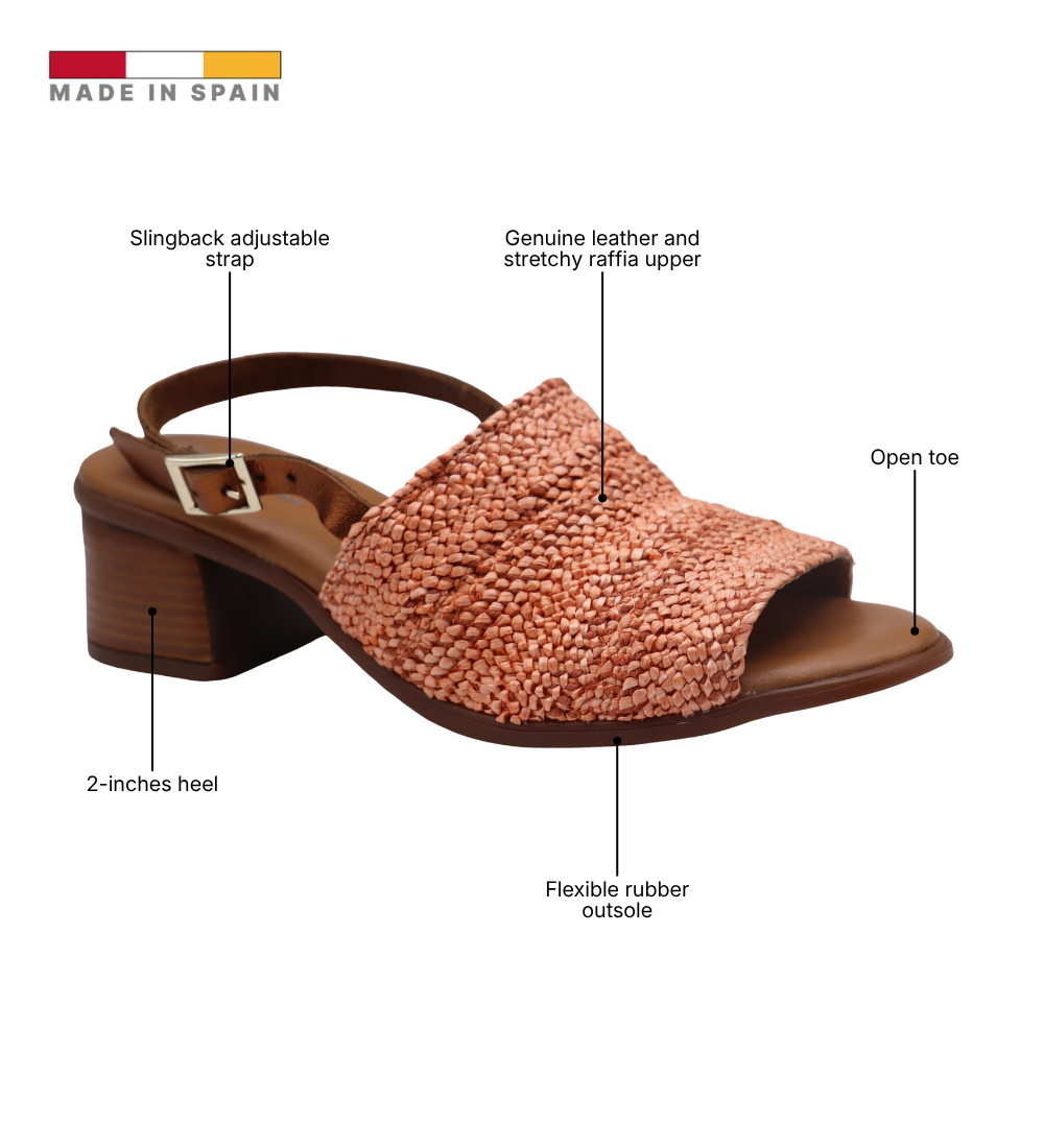 Eric Michael Rafa Stretch Raffia Slingback