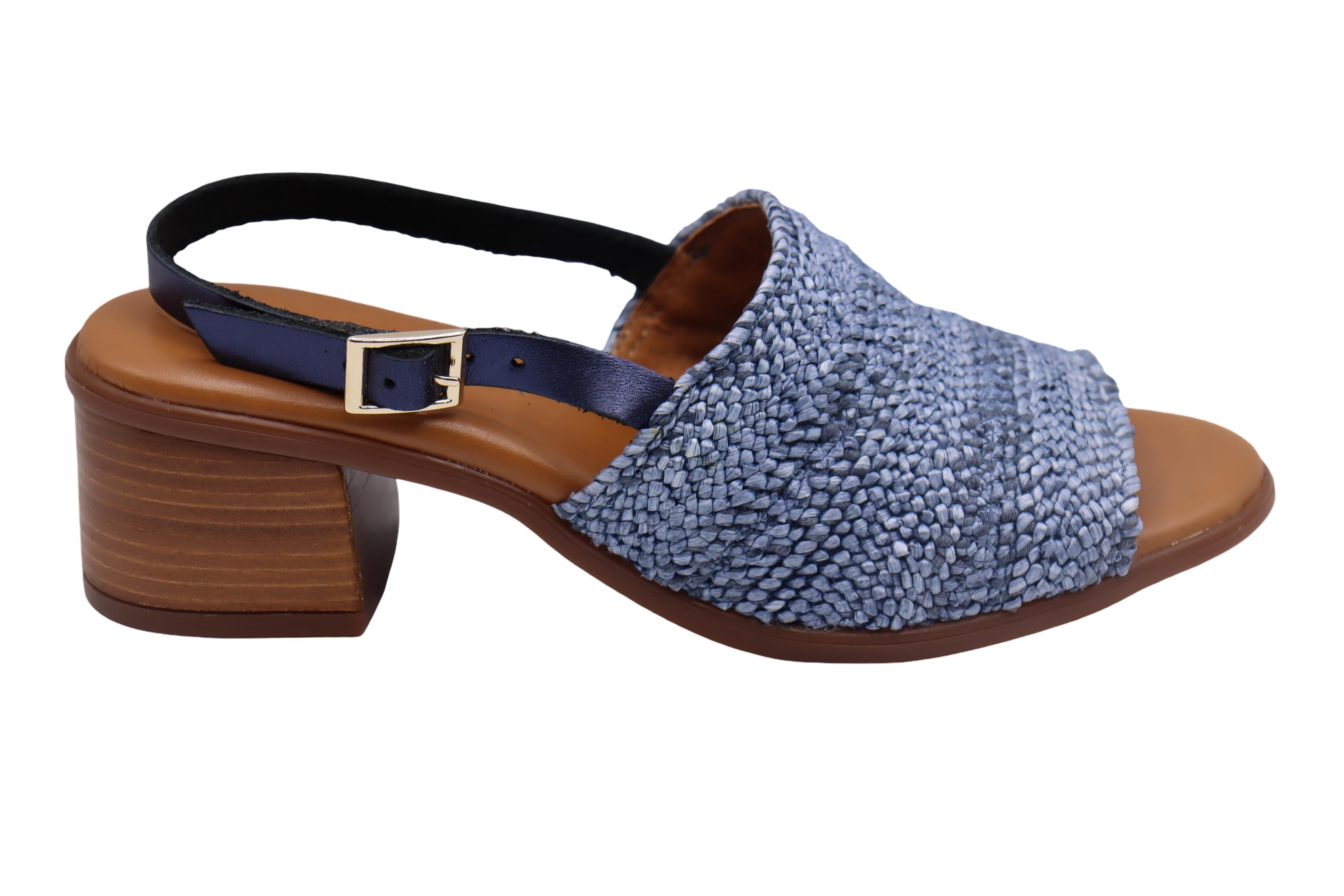 Eric Michael Rafa Stretch Raffia Slingback